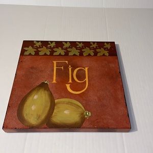 Southern Living At Home Fig Botanical Woodblock Wall Art Print Decor